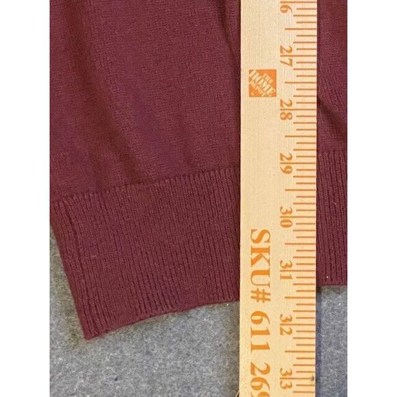 L.L. BEAN Men's X-LARGE TALL long Sleeve CASHMERE/COTTON SWEATER maroon RED plum - Picture 4 of 6